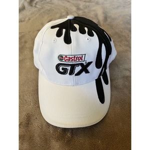 Castrol GTX FRAM Ball Cap White Premium Splatter Hat Adjustable Sludge Happens